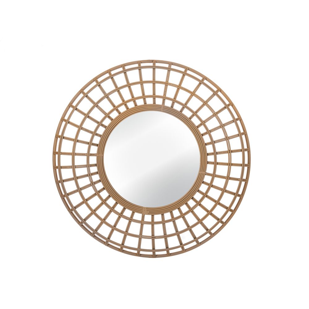 Καθρέφτης από μέταλλο σε καφέ χρώμα Φ60Χ5.5