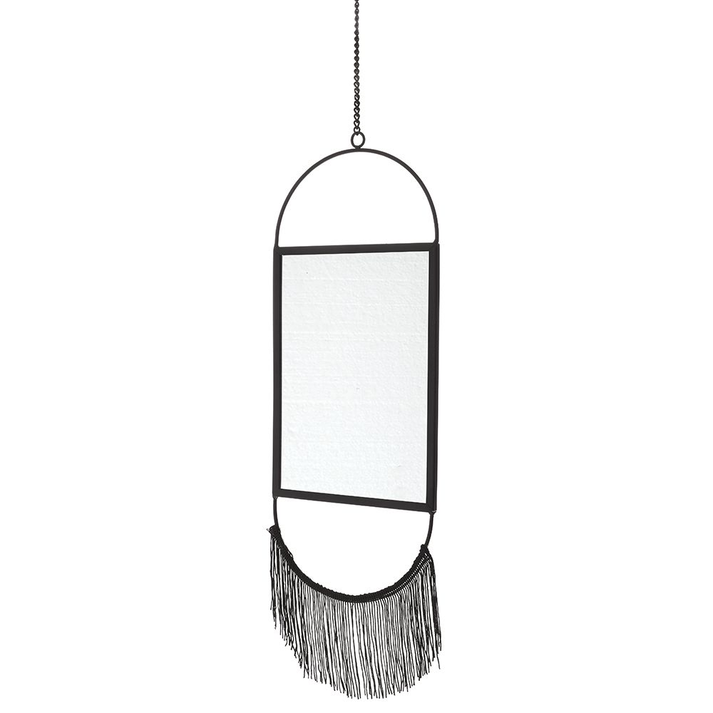 Καθρέφτης από μέταλλο σε μαύρο χρώμα 18x44