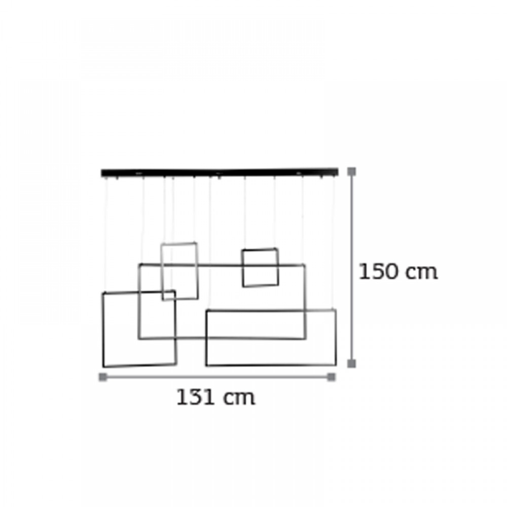Φωτιστικό led από αλουμίνιο σε ασημί χρώμα 131x150