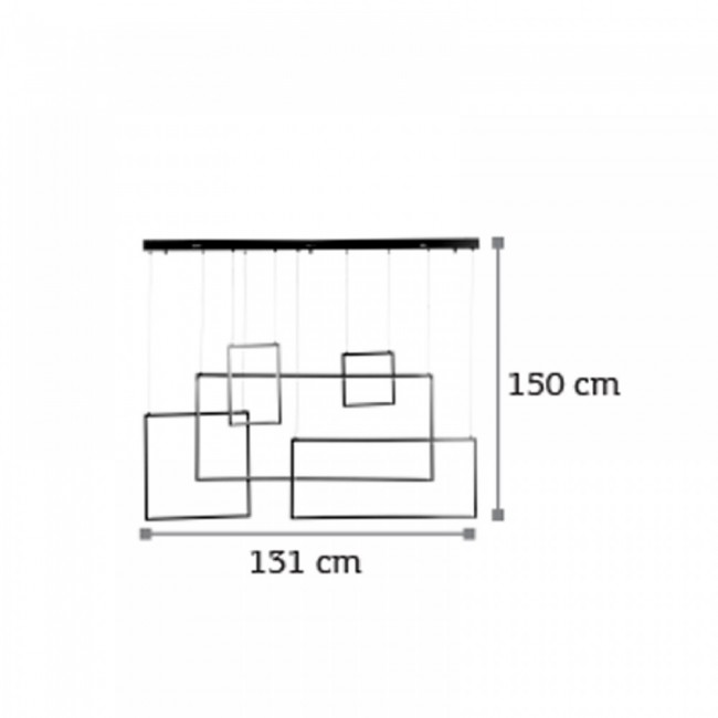 Φωτιστικό led από αλουμίνιο σε ασημί χρώμα 131x150