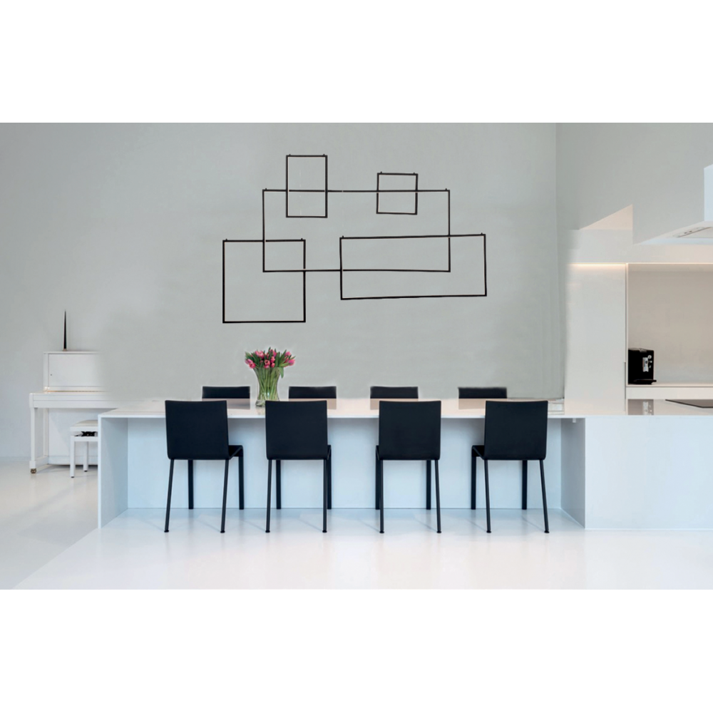 Φωτιστικό led από αλουμίνιο σε ασημί χρώμα 131x150