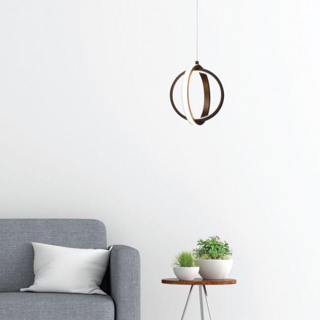 InLight Κρεμαστό φωτιστικό LED 16W 3000K σε μαύρη απόχρωση