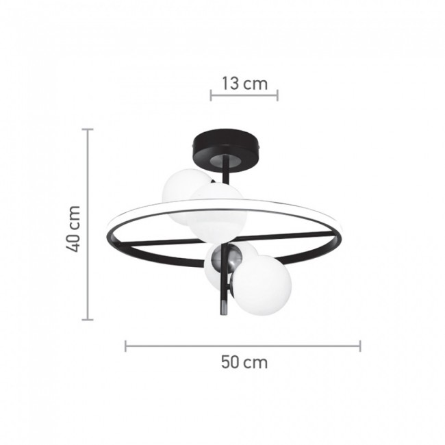 InLight Κρεμαστό φωτιστικό LED 20W 3000K και 4XG9 σε μαύρο