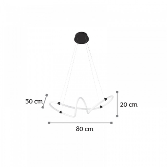 Φωτιστικό led σε λευκό χρώμα Φ80