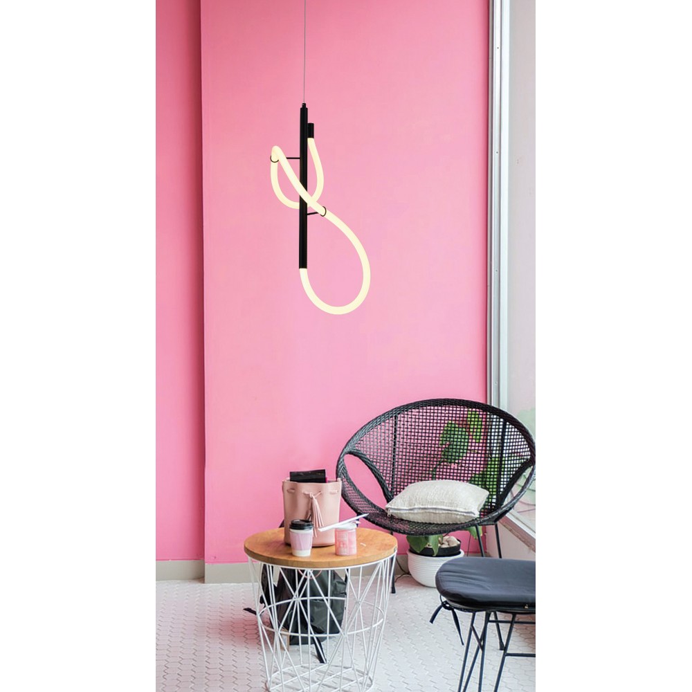 Φωτιστικό led από μέταλλο σε μαύρο-λευκό χρώμα 65x30