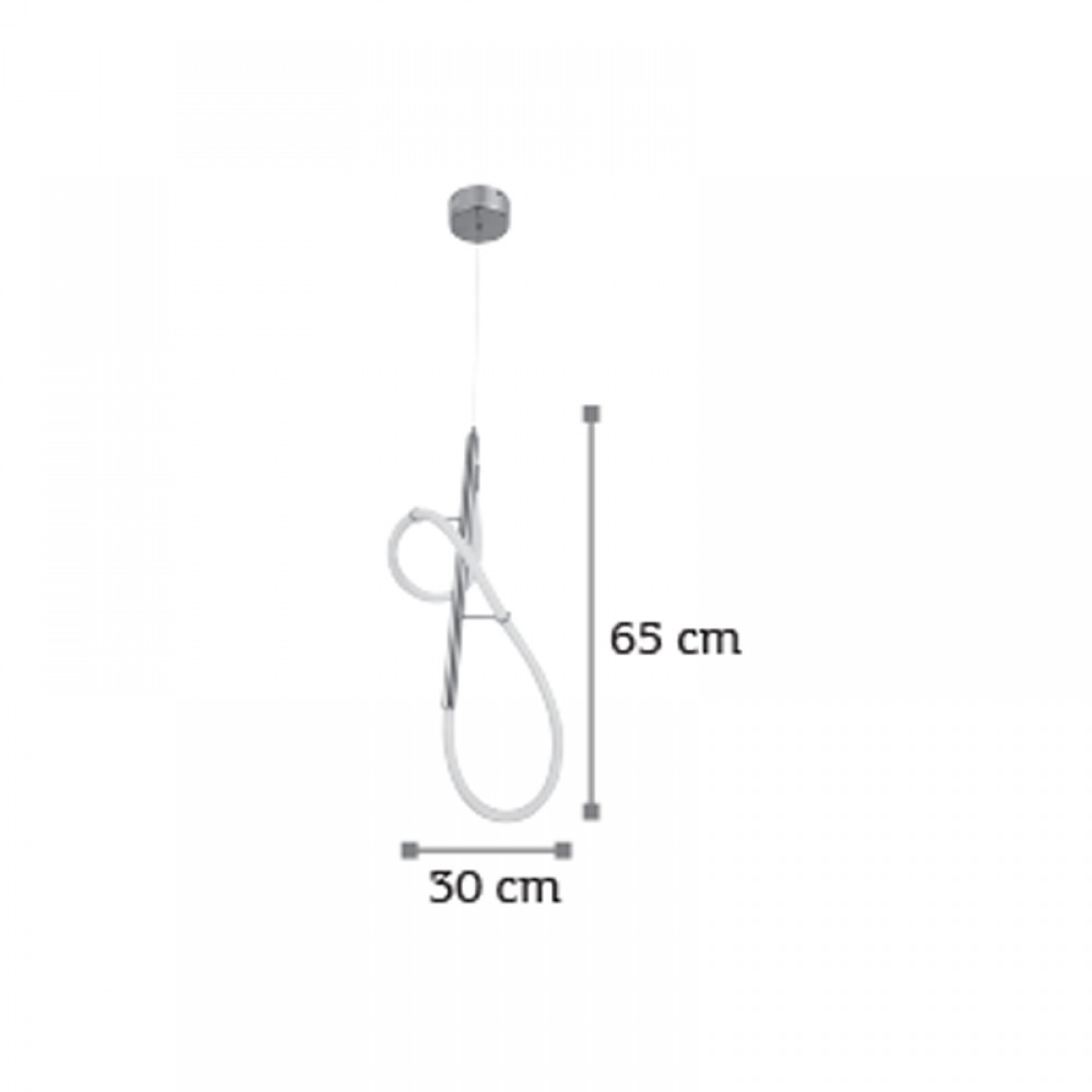 Φωτιστικό led από μέταλλο σε χρυσό χρώμα 65x30