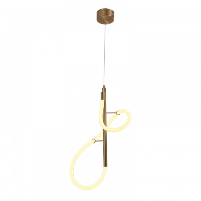 Φωτιστικό led από μέταλλο σε χρυσό χρώμα 65x30