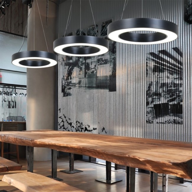 Φωτιστικό led από μέταλλο σε μαύρο χρώμα 3000Κ Φ80