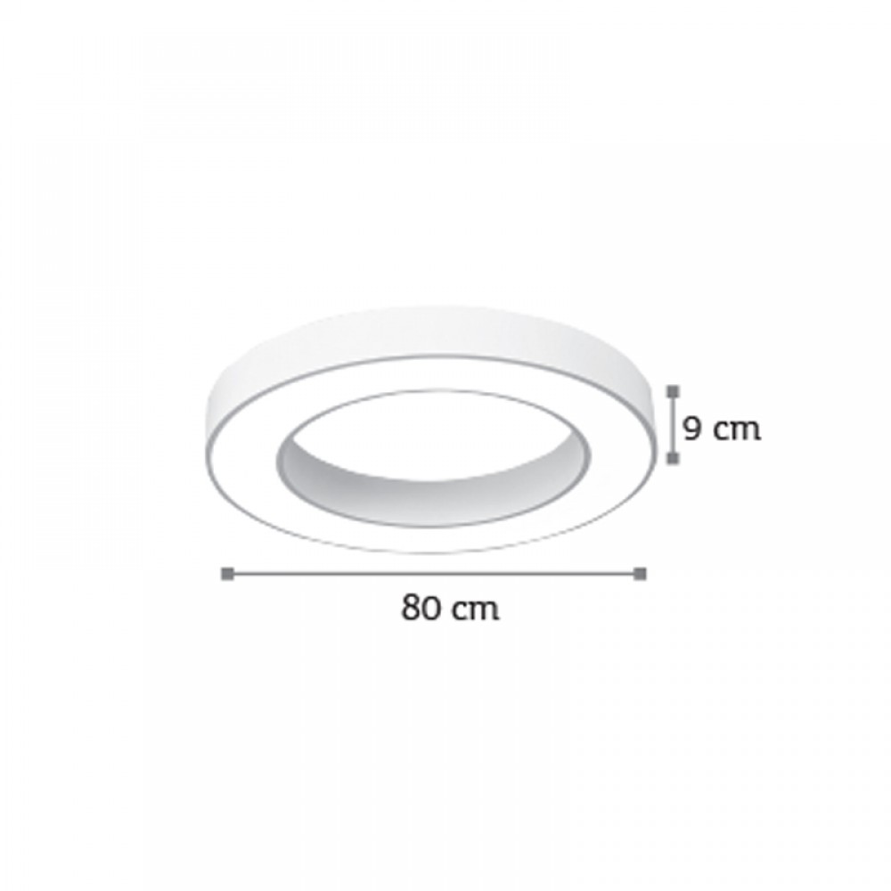 Φωτιστικό led από μέταλλο σε μαύρο χρώμα 4000Κ Φ80