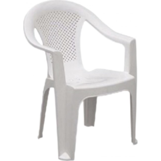Πολυθρόνα "ΕΡΡΙΚΑ" πλαστική σε χρώμα λευκό 59x60x80