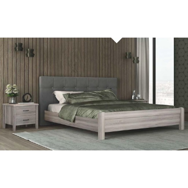 Κομοδίνο "ΝΟ1" σε σταχτί χρώμα 55x45x48