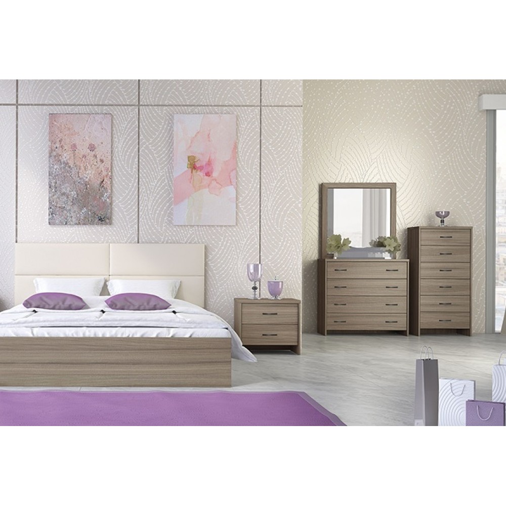 Τουαλέτα "ΝΟ4" με τέσσερα συρτάρια σε μόκα χρώμα 86x40x78