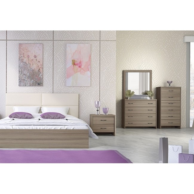 Τουαλέτα "ΝΟ4" με τέσσερα συρτάρια σε μόκα χρώμα 86x40x78