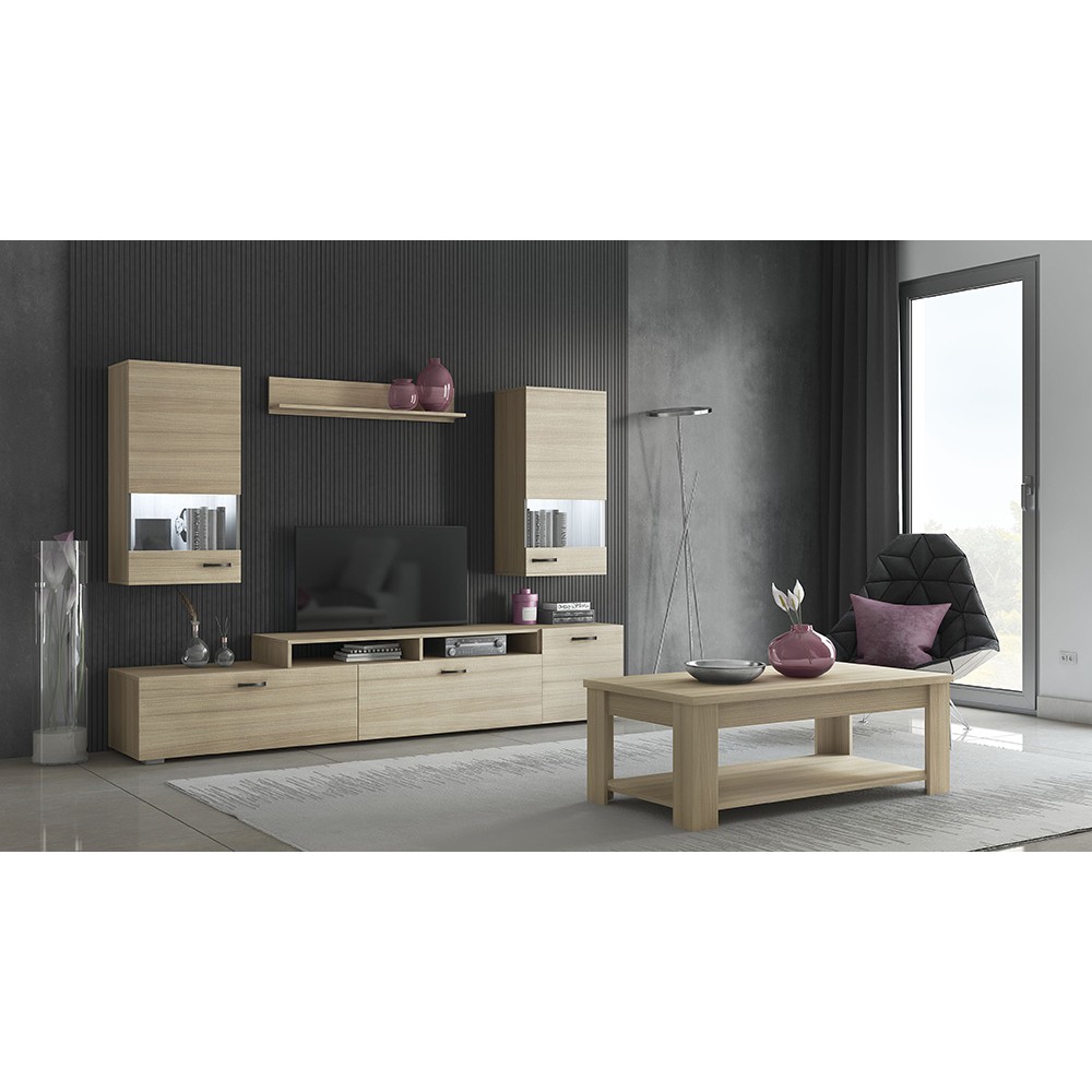 Σύνθεση σαλονιού "ΝΟ27" 6τμχ σε λάττε χρώμα 45x30x93