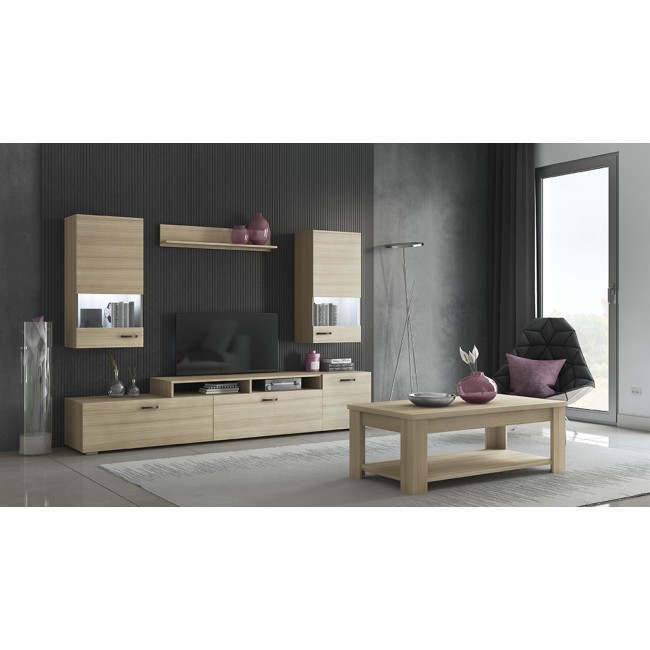 Σύνθεση σαλονιού "ΝΟ27" 6τμχ σε λάττε χρώμα 45x30x93