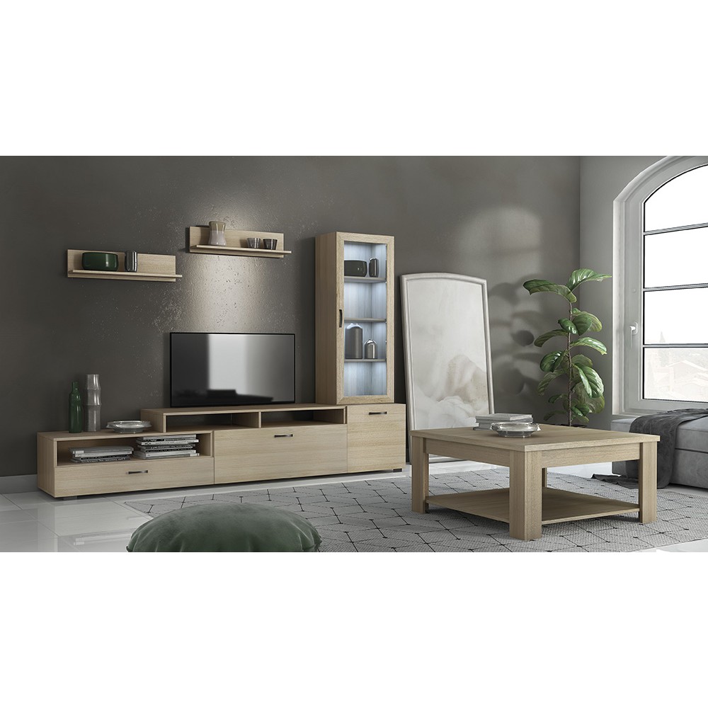 Σύνθεση σαλονιού "ΝΟ28" 7τμχ σε λάττε χρώμα 45x30x120