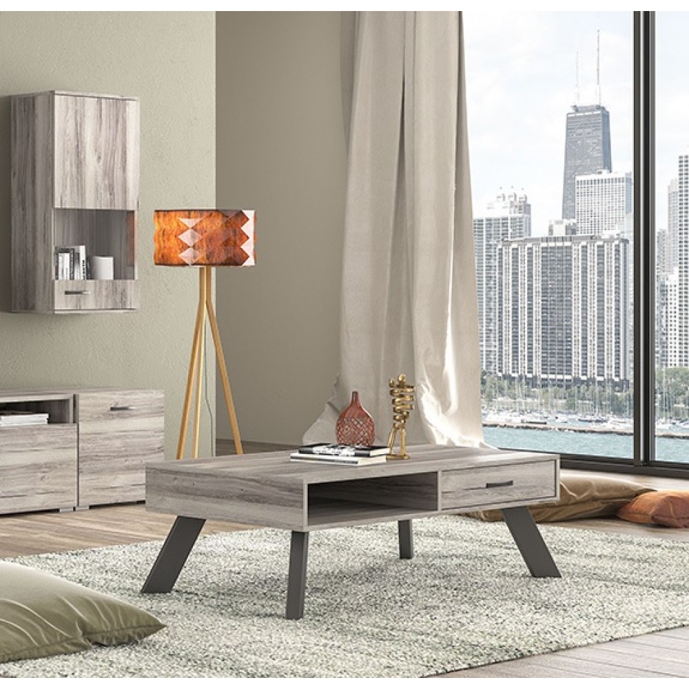 Τραπέζι σαλονιού "ΝΟ11" σε σταχτί χρώμα 119x66.5x41