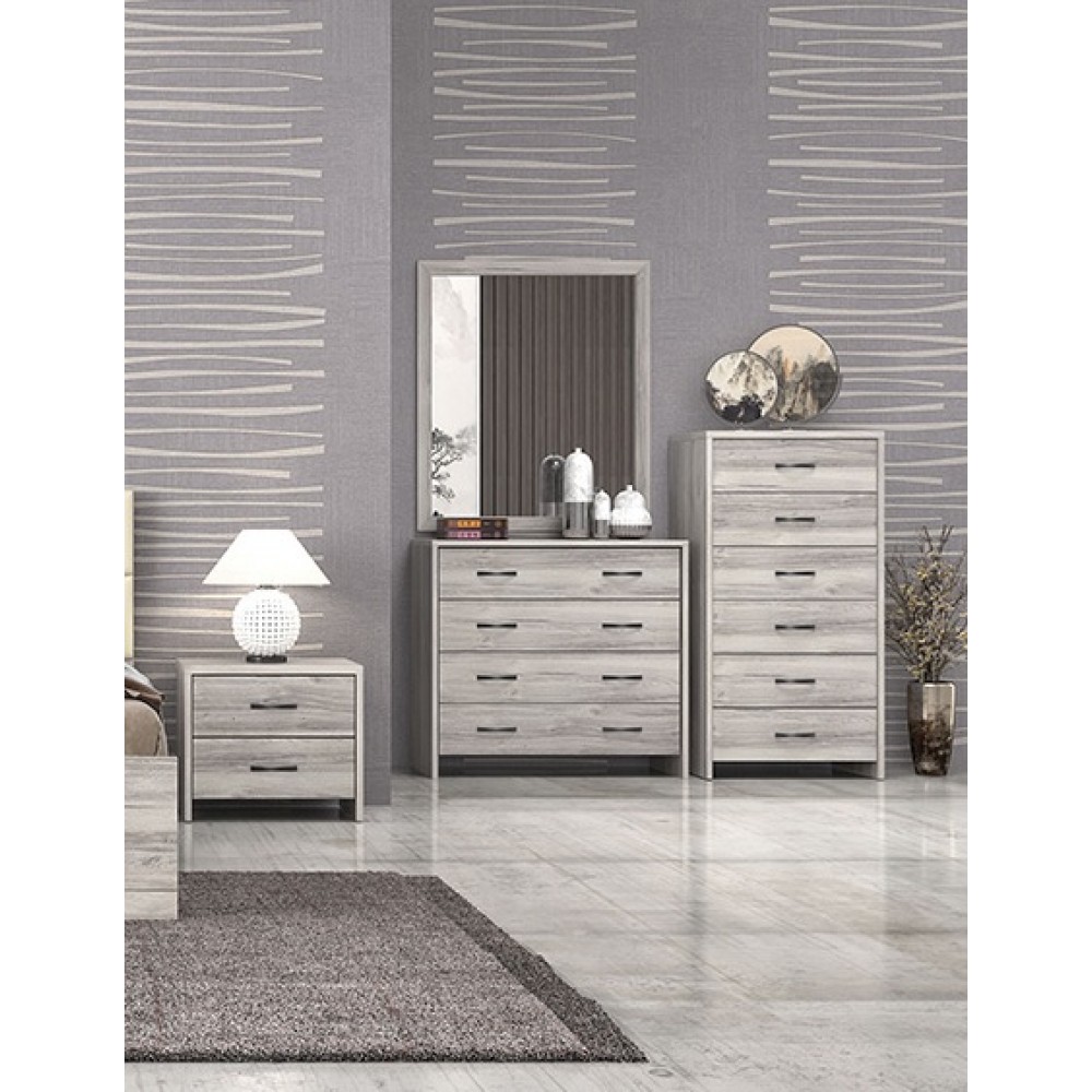 Καθρέφτης τελάρο σε σταχτί χρώμα 84x93