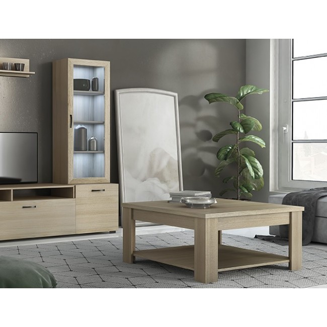 Τραπέζι σαλονιού "ΝΟ9" σε λάττε χρώμα 90x90x42