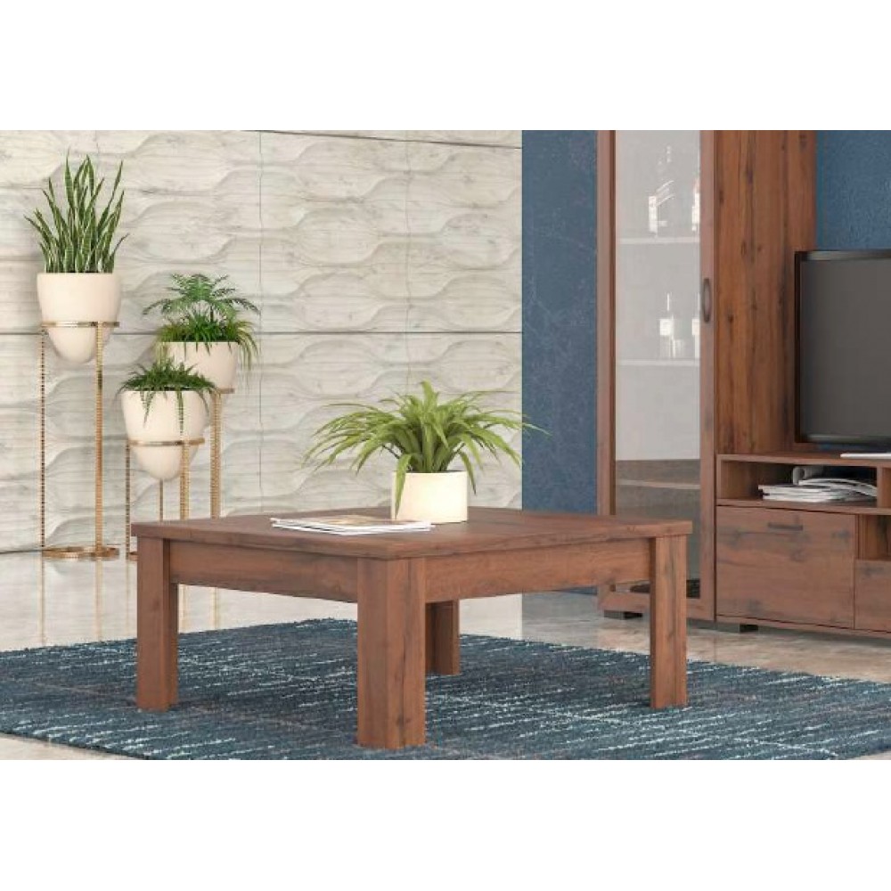 Τραπέζι σαλονιού "ΝΟ1" σε καρυδί χρώμα 90x90x42
