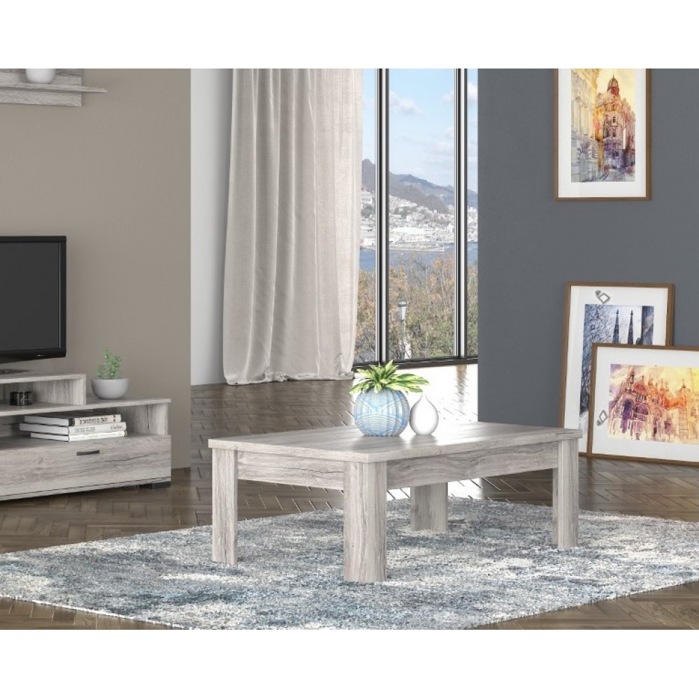 Τραπέζι σαλονιού "ΝΟ2" σε σταχτί χρώμα 120x60x42