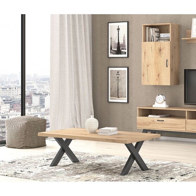 Τραπέζι σαλονιού "ΝΟ15" σε μελί χρώμα 120x70x42