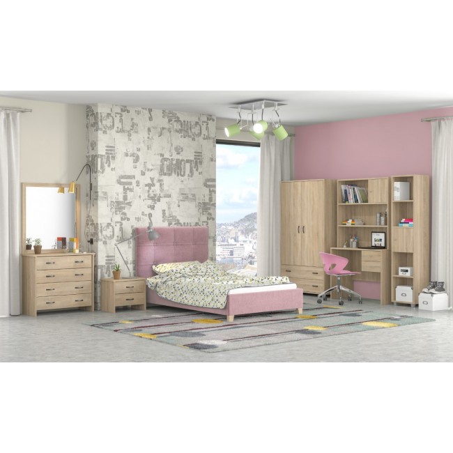 Σετ παιδικό δωμάτιο "ΝΟ64" 8τμχ σε λάττε χρώμα 90x200