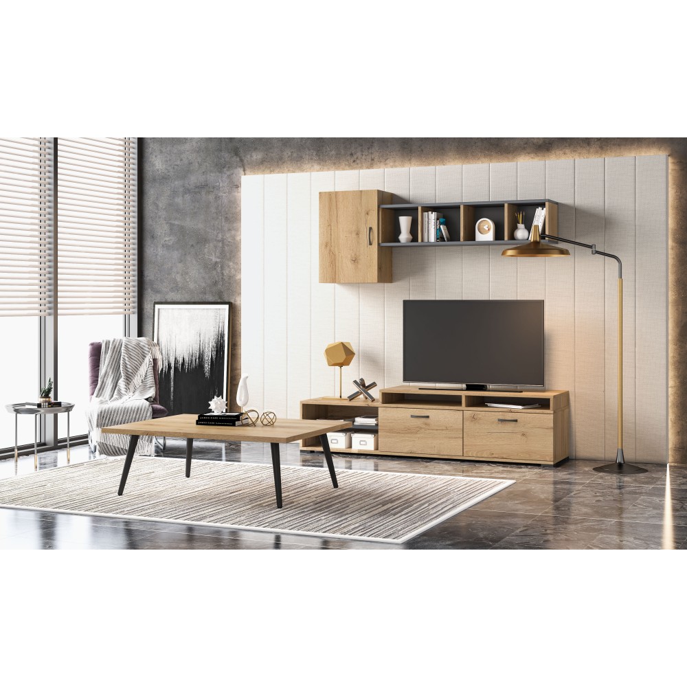 Τραπέζι σαλονιού "Ν25" σε μελί χρώμα 120x70x41