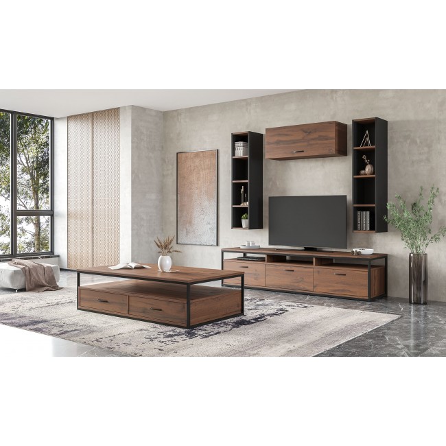 Τραπέζι σαλονιού "Ν30" σε καρυδί χρώμα 124x67,5x38