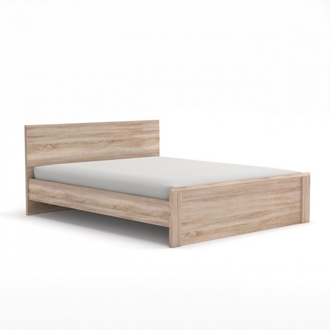 Κρεβάτι "NORTON 160" διπλό  χρώματος σονόμα-δρυς 165x205x85