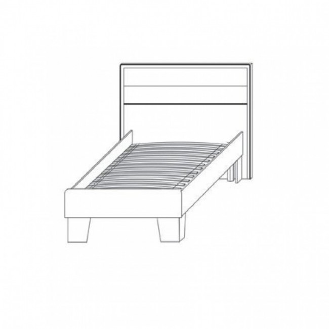 Kρεβάτι "SCARLET 90" μονό χρώματος σονόμα-βέγγε 105x205x90,5