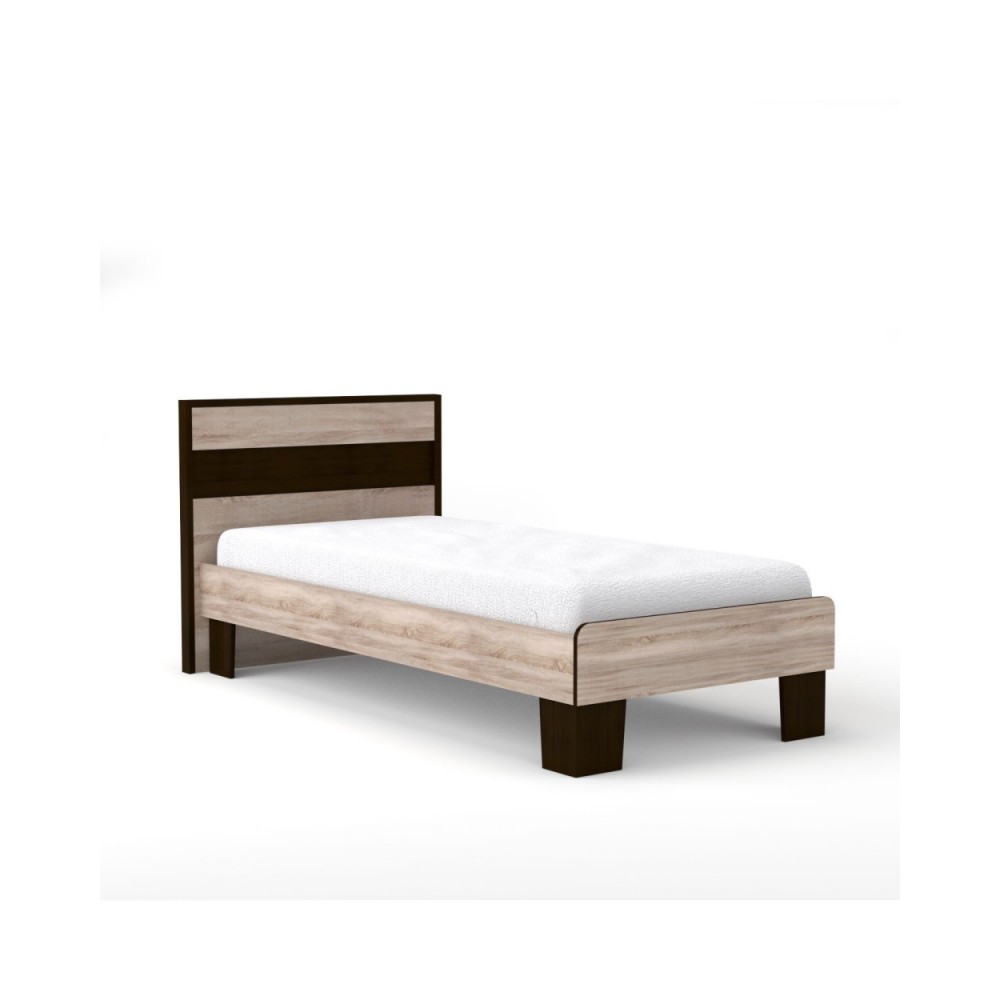 Kρεβάτι "SCARLET 90" μονό χρώματος σονόμα-βέγγε 105x205x90,5