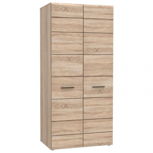 Ντουλάπα "SOLO" δίφυλλη σε χρώμα sonoma-δρυς 91x58x197