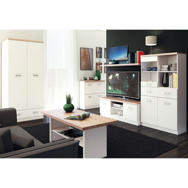 Έπιπλο TV χρώματος sonoma-λευκό 120x42x46