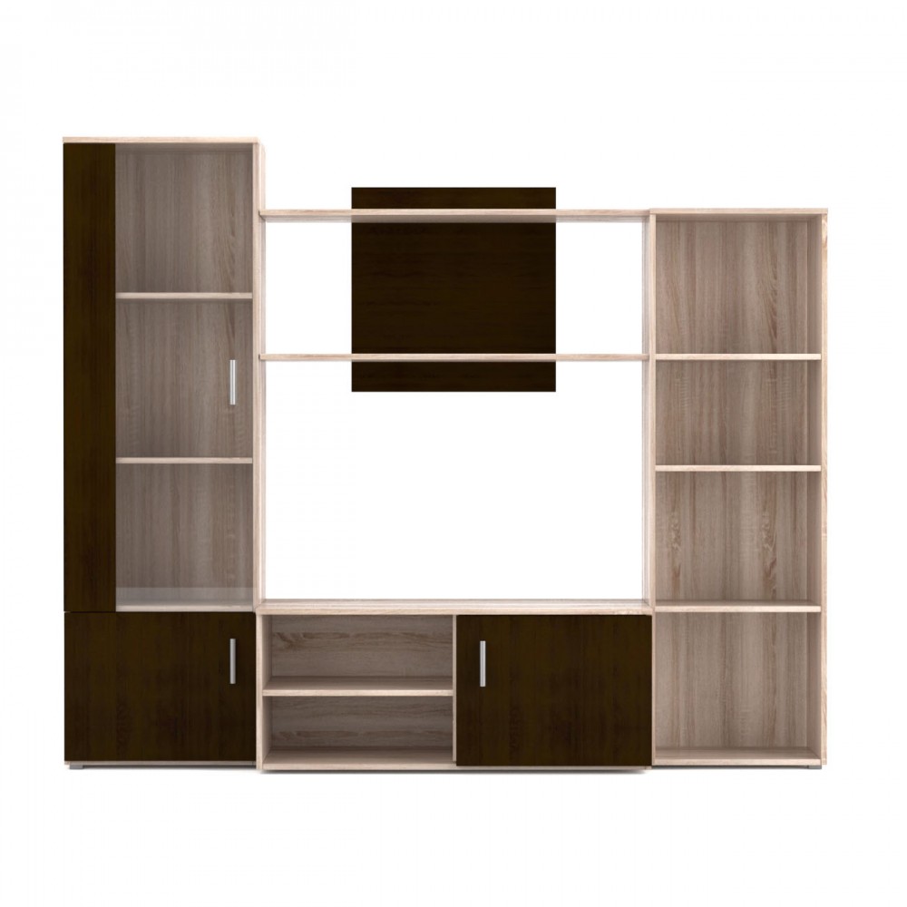 Σύνθεση tv "TIGRA" χρώματος σονόμα-βέγγε 215x51,5x177