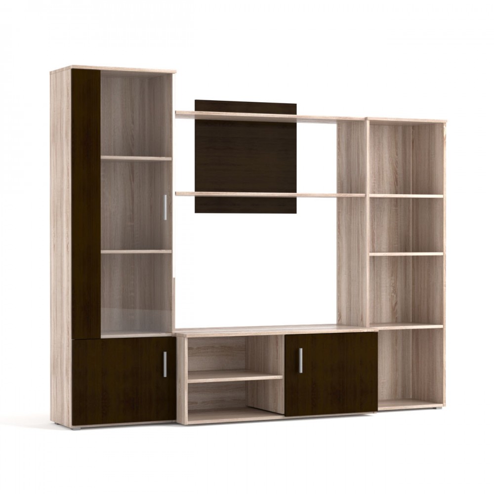 Σύνθεση tv "TIGRA" χρώματος σονόμα-βέγγε 215x51,5x177