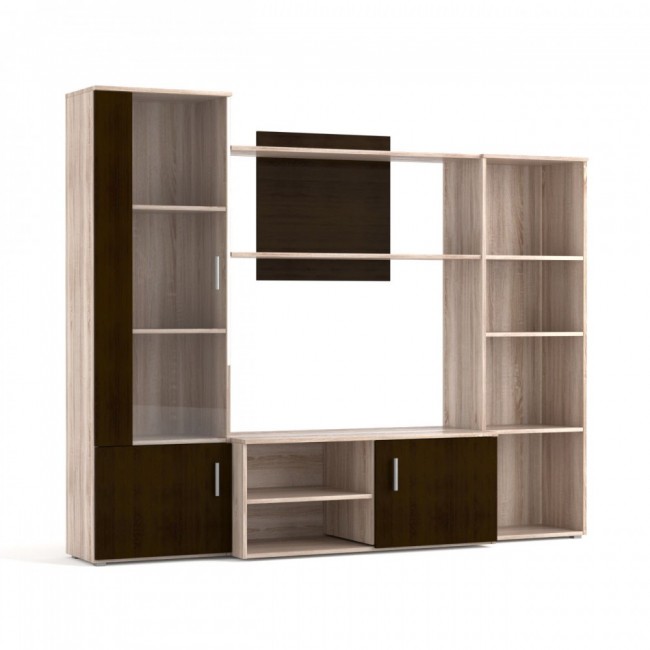 Σύνθεση tv "TIGRA" χρώματος σονόμα-βέγγε 215x51,5x177