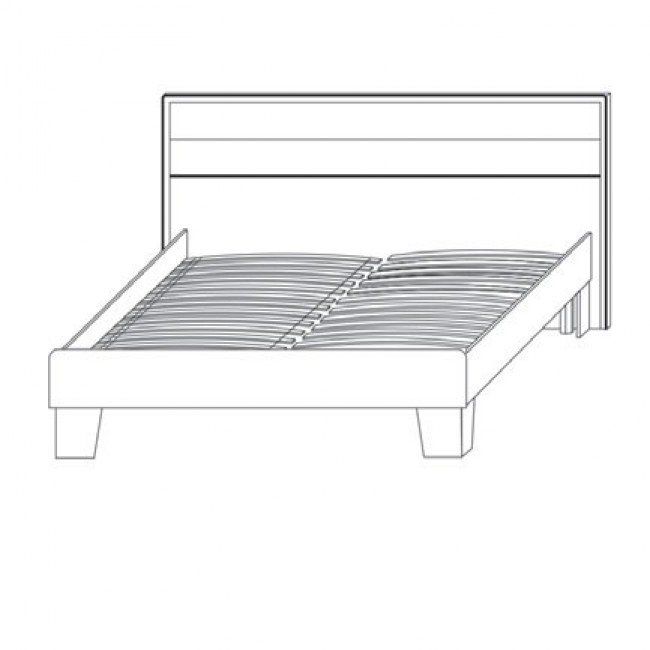 Kρεβάτι "SCARLET  140" διπλό χρώματος σονόμα-βέγγε 155x205x90,5