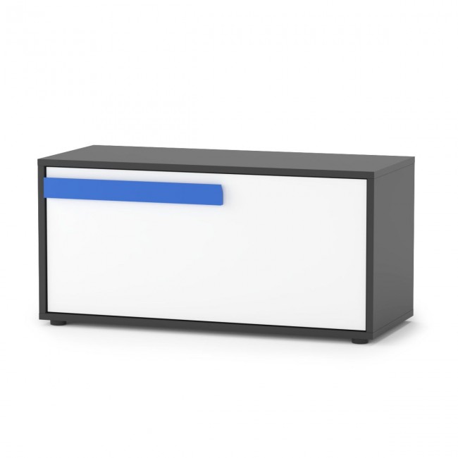 Κουτί αποθηκευτικό "ALEX" σε χρώμα γραφίτης δρυς σονόμα λευκό 84x35x39