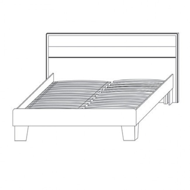 Kρεβάτι "SCARLET 160" διπλό χρώματος σονόμα-βέγγε 175x205x90,5