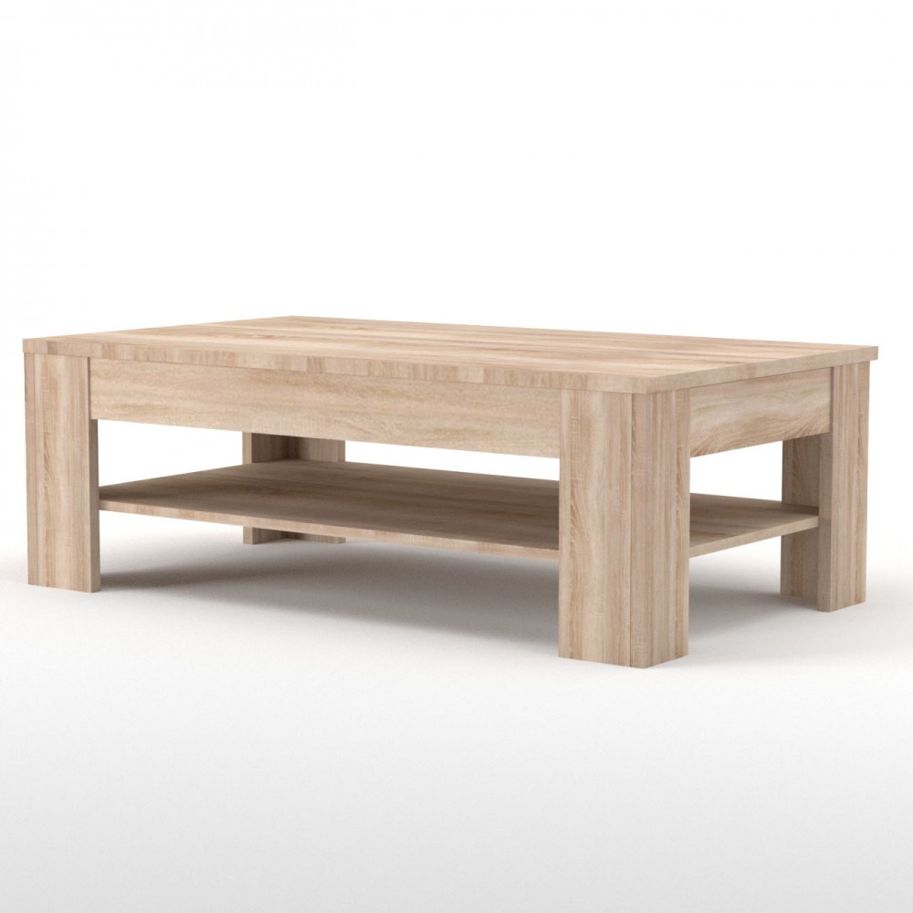 Τραπέζι σαλονιού "SOLO" σε χρώμα σονόμα-δρυς 120x69,50x44