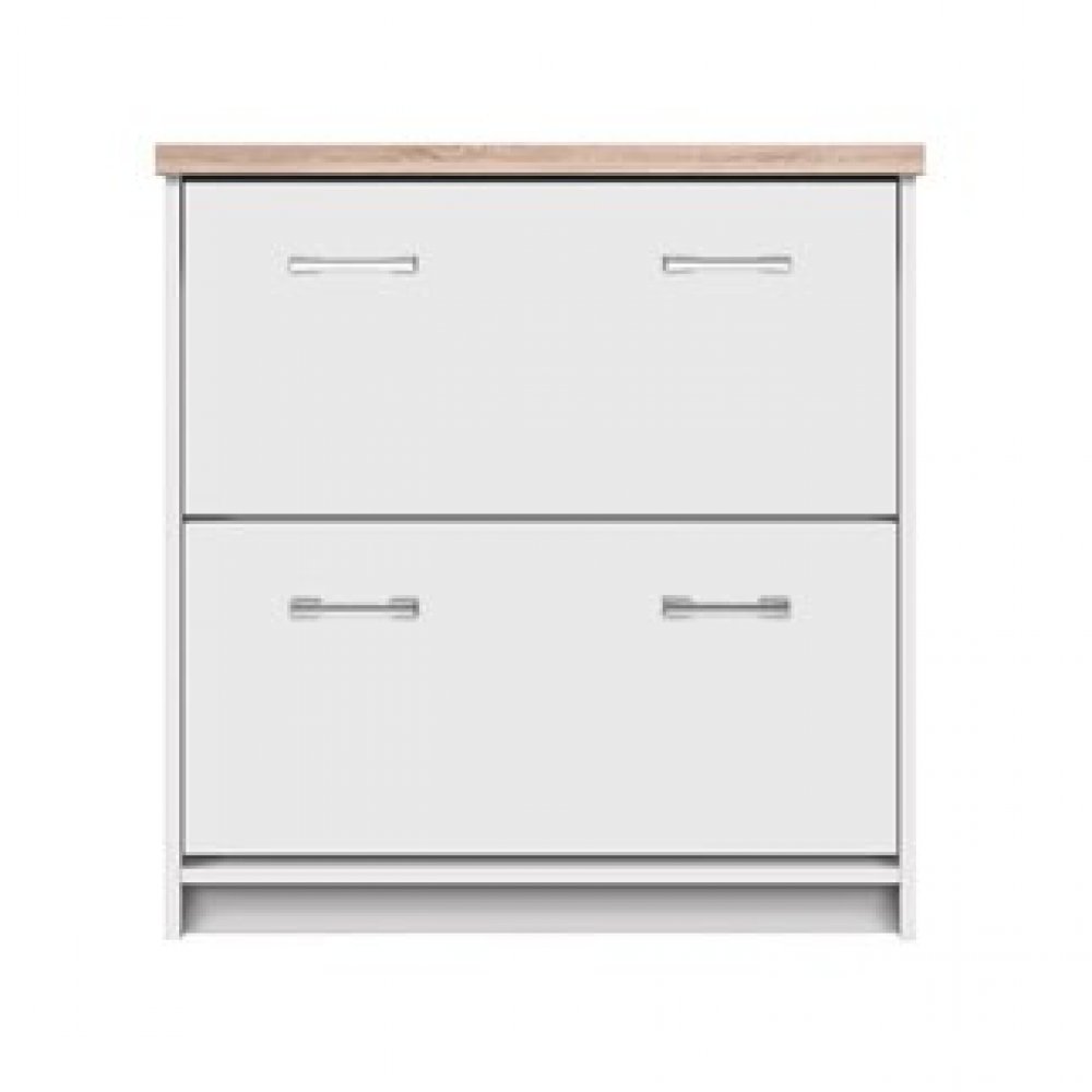 Παπουτσοθήκη "TOP MIX" χρώματος λευκό-σονόμα 80x27x85