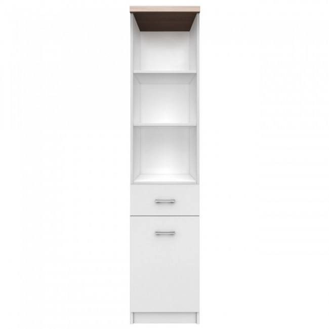 Ραφιέρα "ΤOP MIX" σε χρώμα σονόμα-λευκό 40x33x183