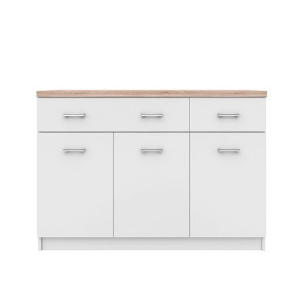 Μπουφές "TOP MIX" σε χρώμα σονόμα-λευκό 120x33x85