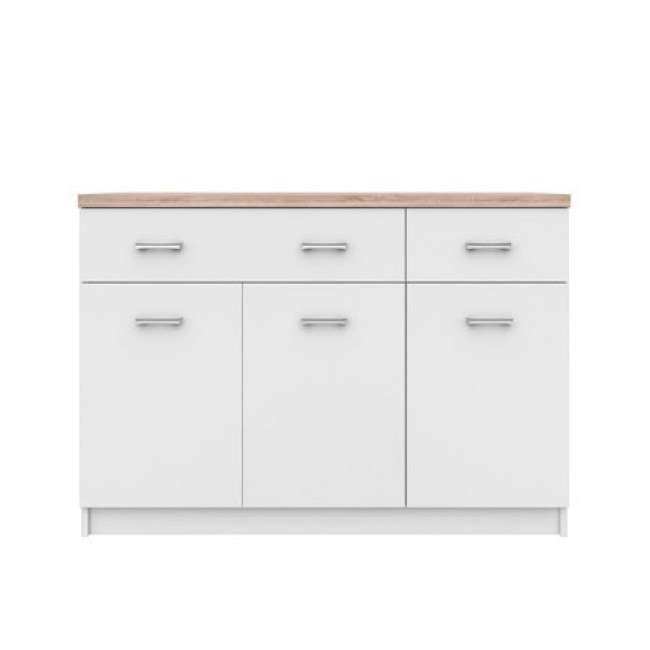 Μπουφές "TOP MIX" σε χρώμα σονόμα-λευκό 120x33x85