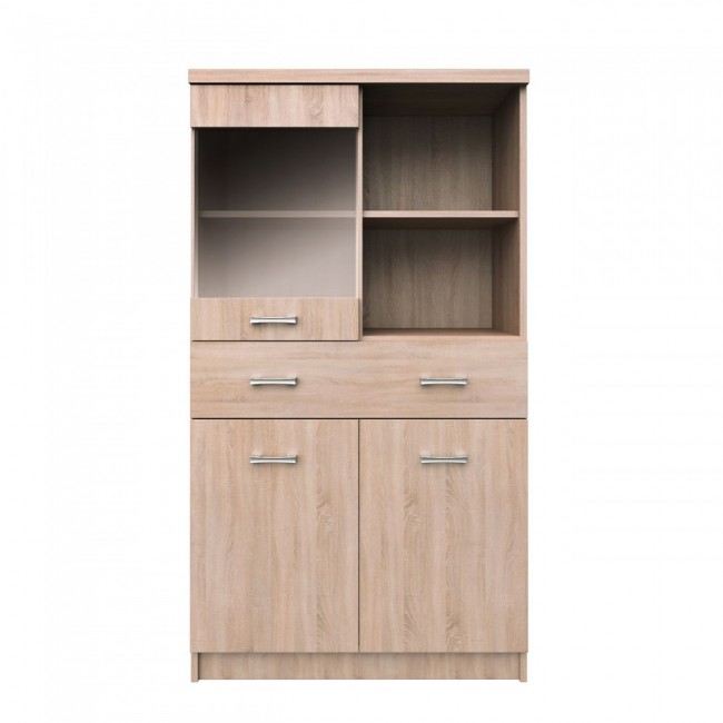 Βιτρίνα "TOP MIX" σε χρώμα σονόμα 80x33x145