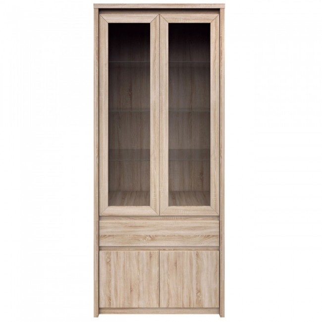 Βιτρίνα "NORTON" σε χρώμα σονόμα-δρυς 88x40x210