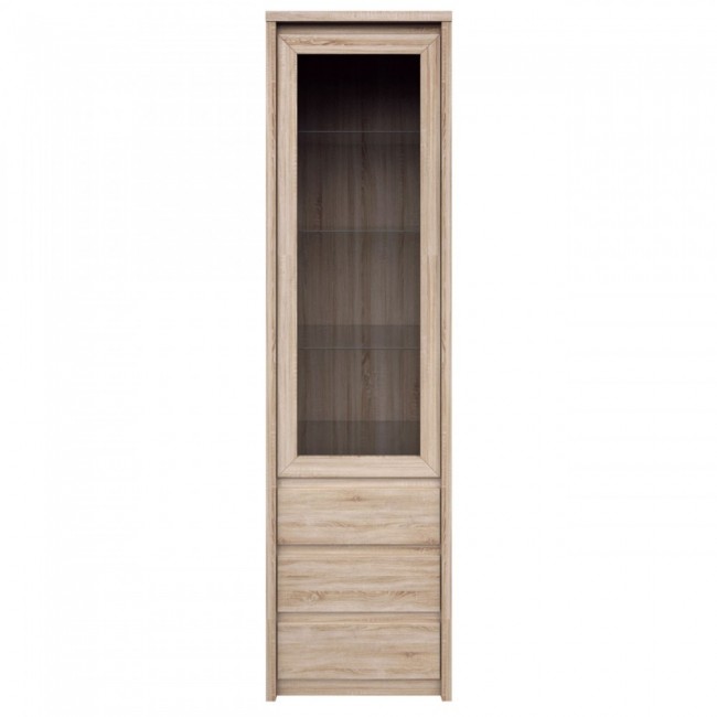 Βιτρίνα "NORTON" σε χρώμα σονόμα-δρυς 57x44x210