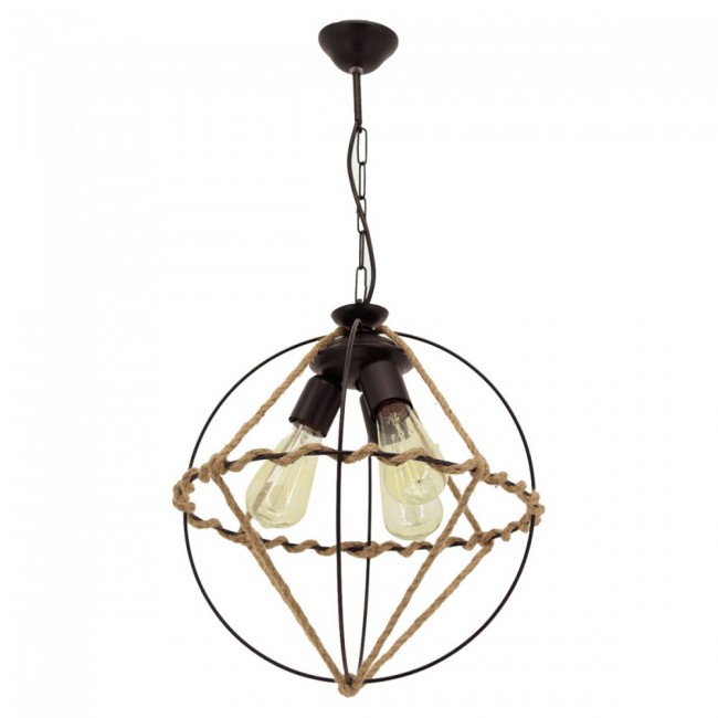 Φωτιστικό οροφής "RITIM 3" 3φωτο σε χρώμα μαύρο 35x35x65