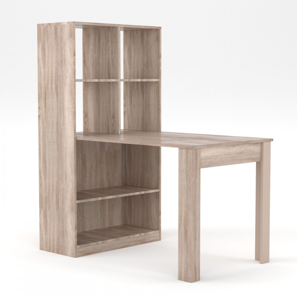 Γραφείο-τραπέζι σε σονόμα-δρυς χρώμα 80x134x151